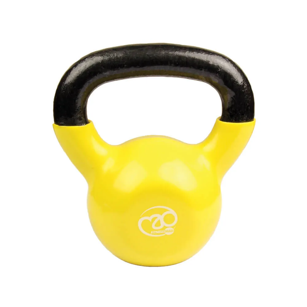 Fitness Mad 6kg Kettlebell Yellow