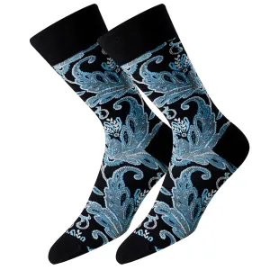 Floralia Blue Men's Socks