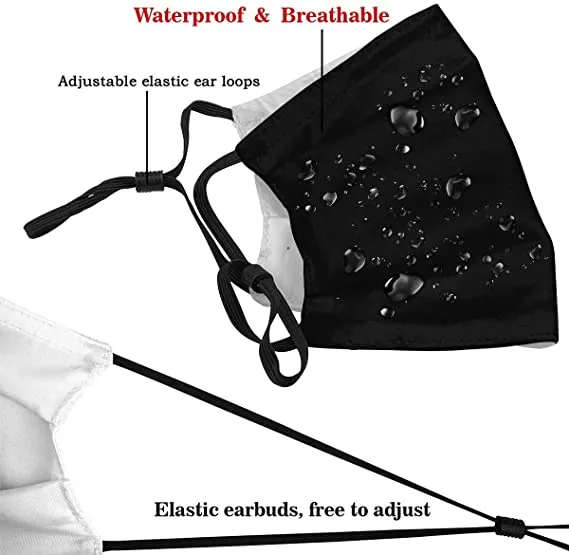 Football Face Mask Colts 3 Packs Washable Reusable Total With 6 Filters Breathable Sports Women Men Face Cover