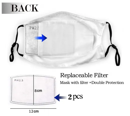 Football Face Mask Colts 3 Packs Washable Reusable Total With 6 Filters Breathable Sports Women Men Face Cover