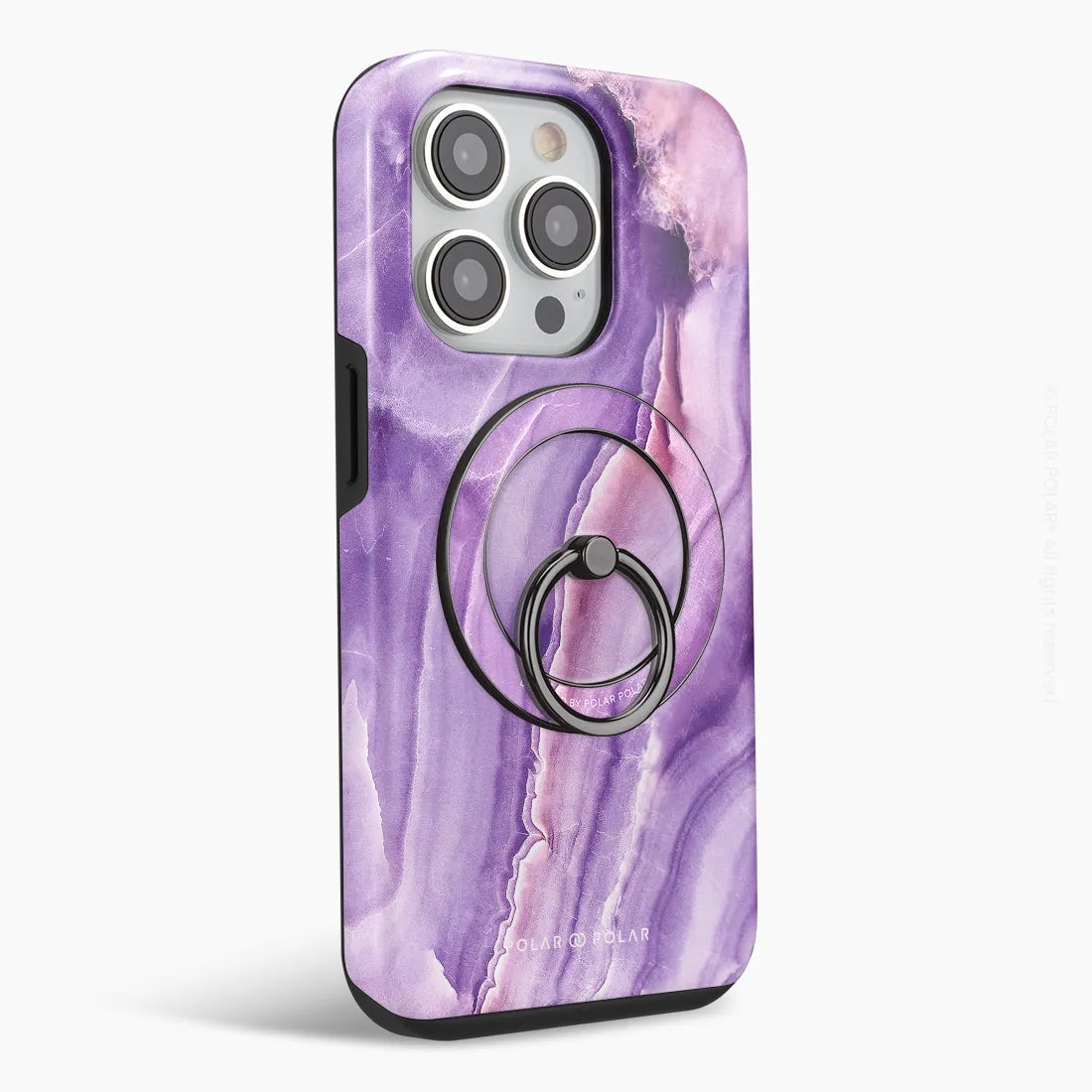 French Violet - Black MagSafe Phone Grip and Ring Holder Stand