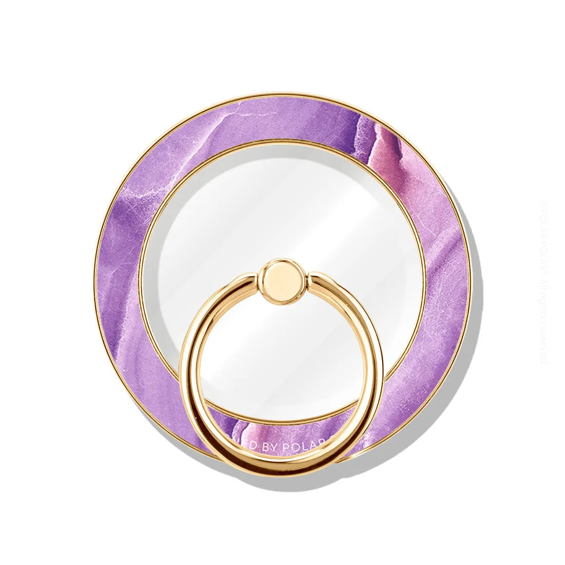 French Violet - Golden MagSafe Phone Grip and Ring Holder Stand