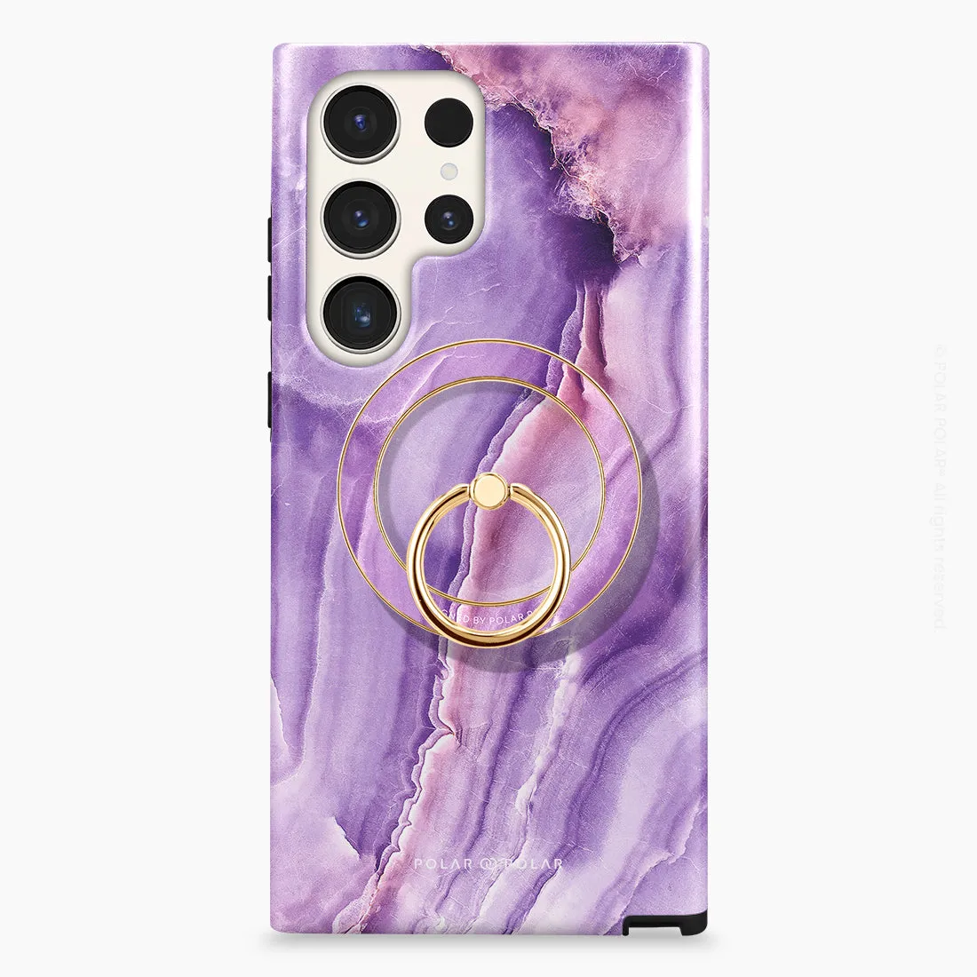 French Violet - Golden MagSafe Phone Grip and Ring Holder Stand