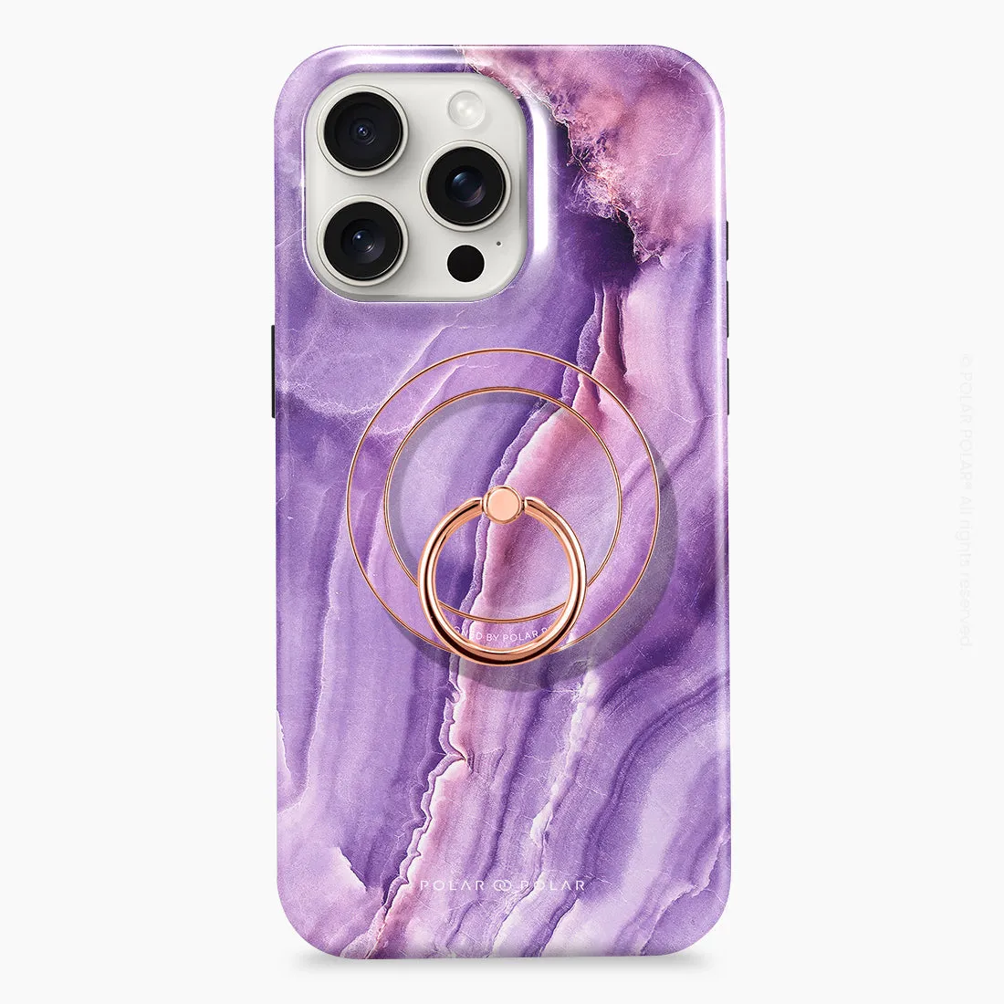 French Violet - Rose Gold MagSafe Phone Grip and Ring Holder Stand