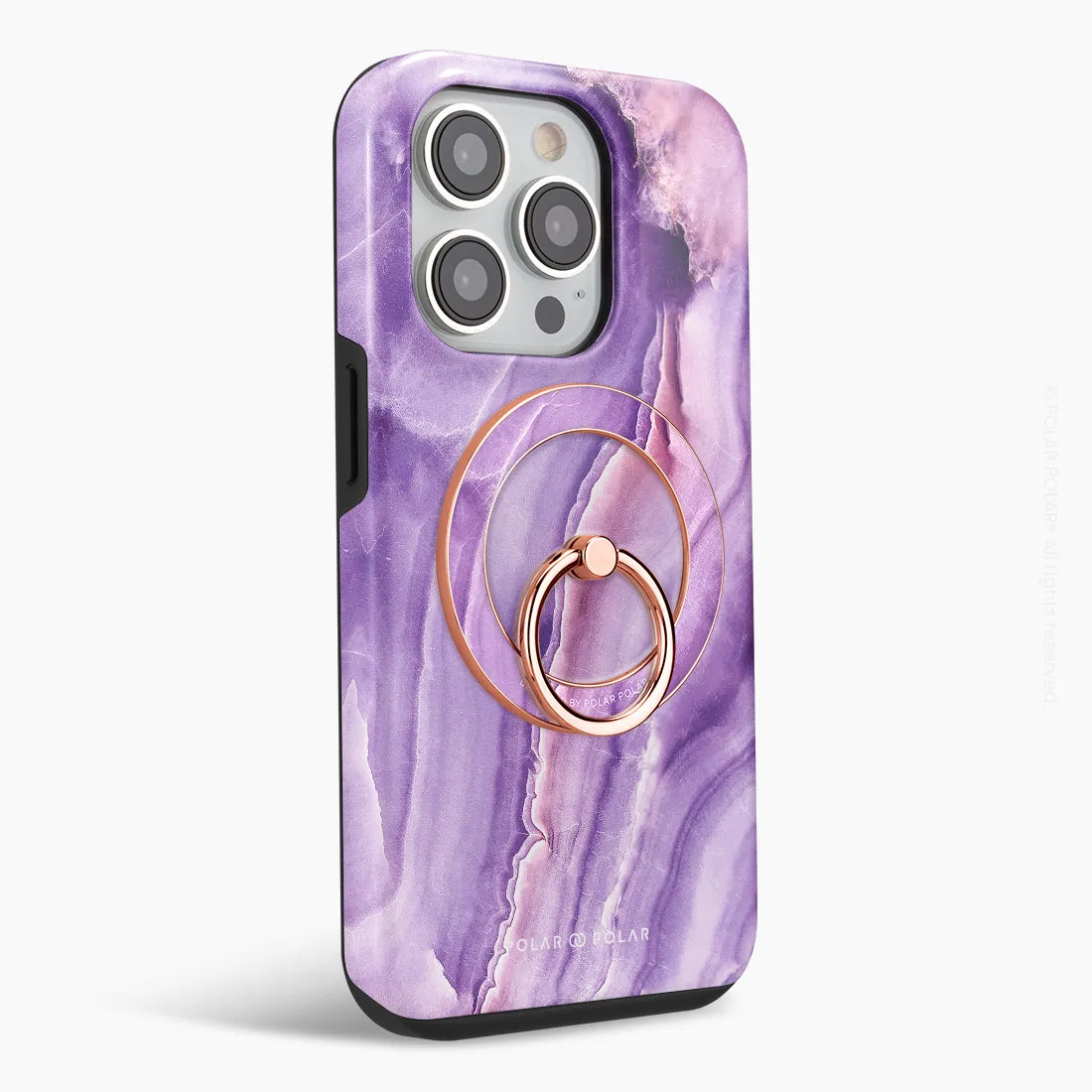 French Violet - Rose Gold MagSafe Phone Grip and Ring Holder Stand