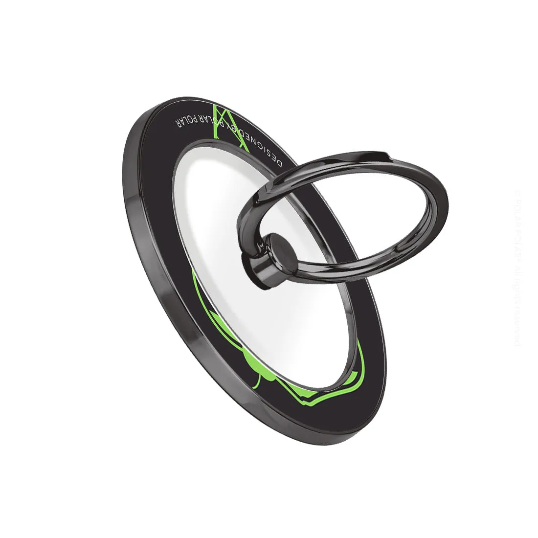 Fujisan Black Ice Cream - Black MagSafe Phone Grip and Ring Holder Stand
