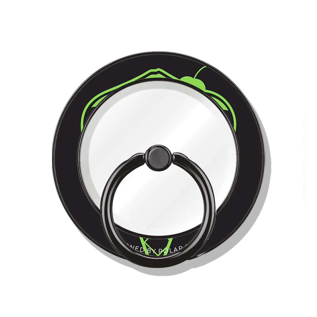 Fujisan Black Ice Cream - Black MagSafe Phone Grip and Ring Holder Stand