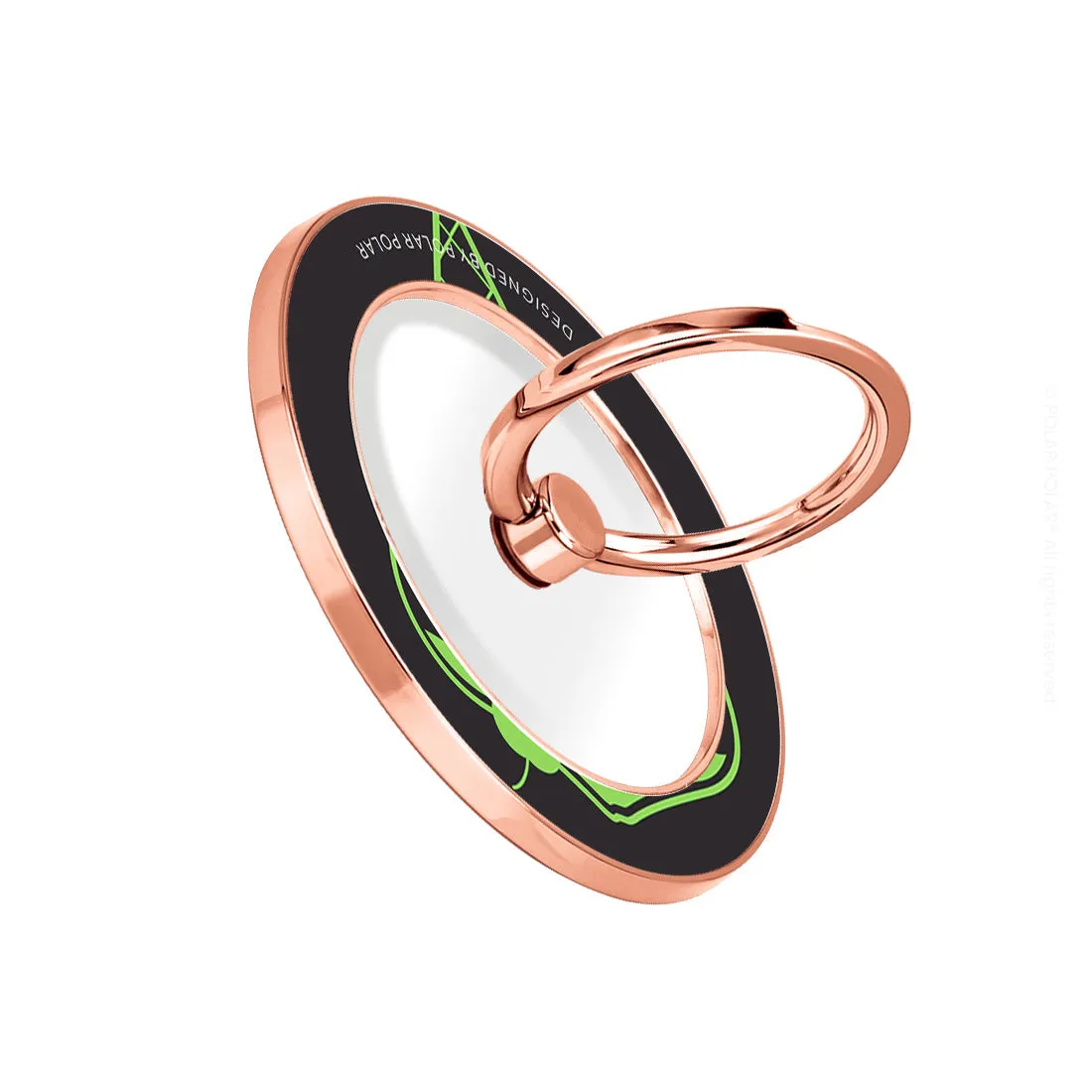 Fujisan Black Ice Cream - Rose Gold MagSafe Phone Grip and Ring Holder Stand
