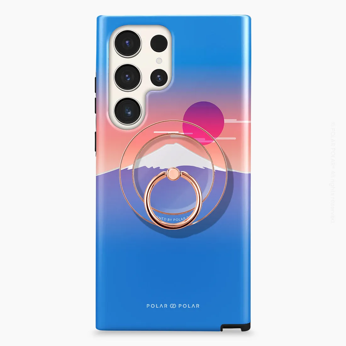 Fujisan Blue - Rose Gold MagSafe Phone Grip and Ring Holder Stand