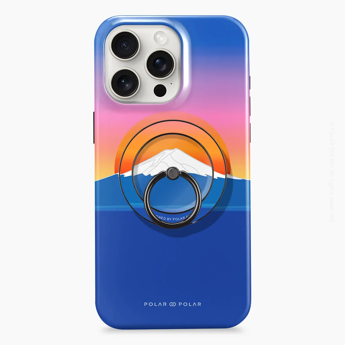 Fujisan Sunset - Black MagSafe Phone Grip and Ring Holder Stand