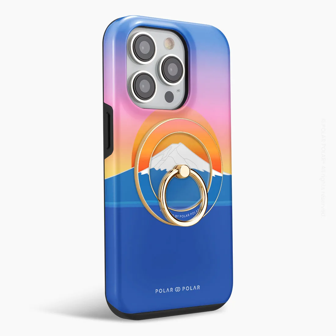 Fujisan Sunset - Golden MagSafe Phone Grip and Ring Holder Stand