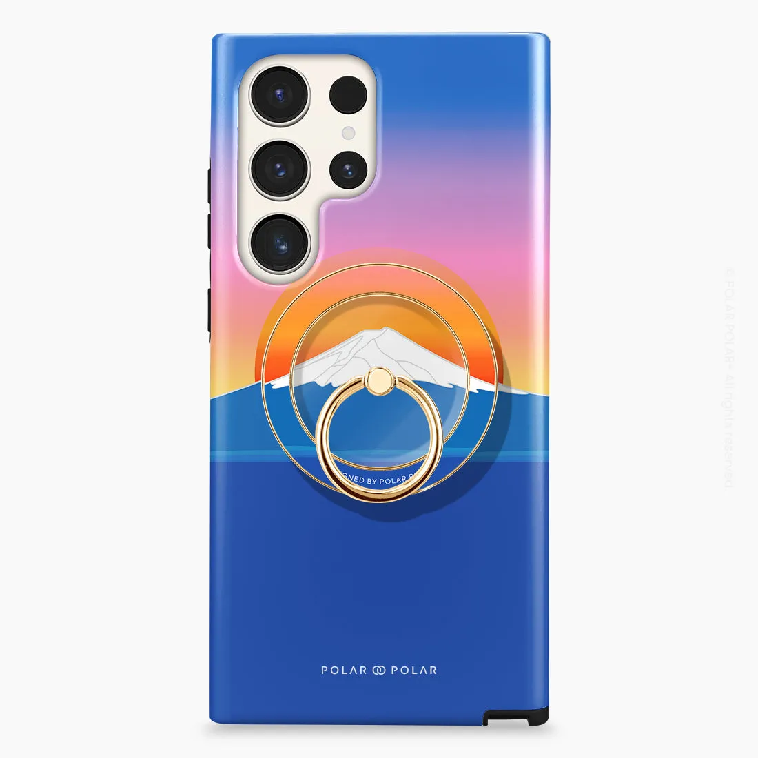 Fujisan Sunset - Golden MagSafe Phone Grip and Ring Holder Stand