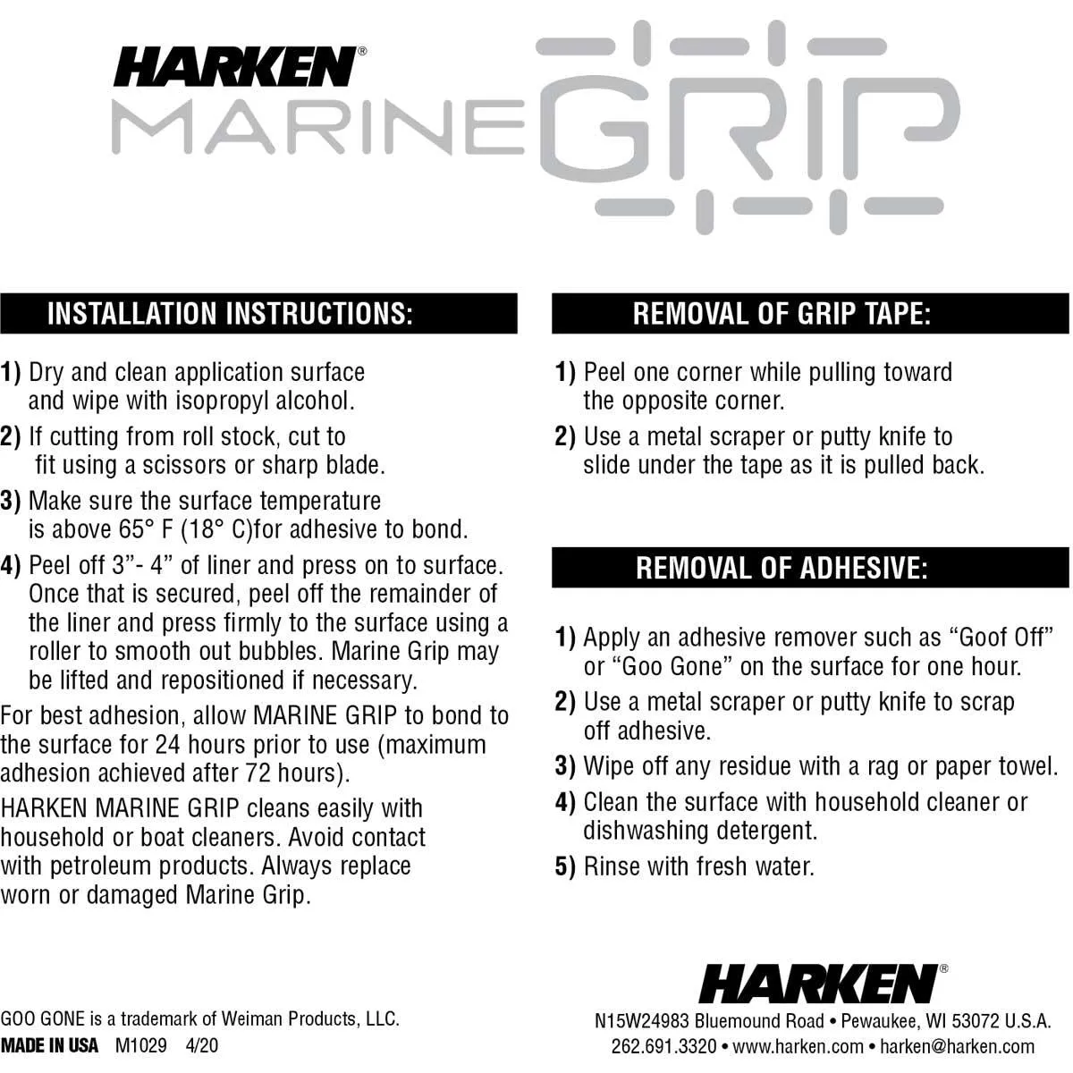 Harken Marine Grip Tape - Translucent White 3 Inch Wide by the Metre