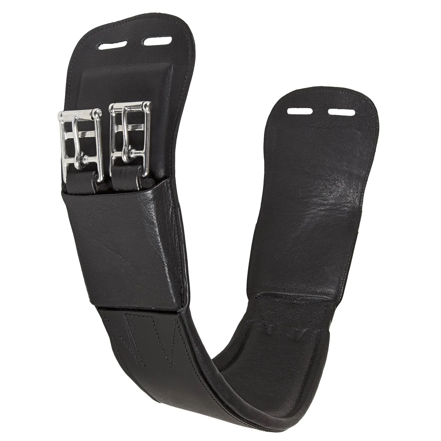 Harry Dabbs Leather Platinum Girth Black