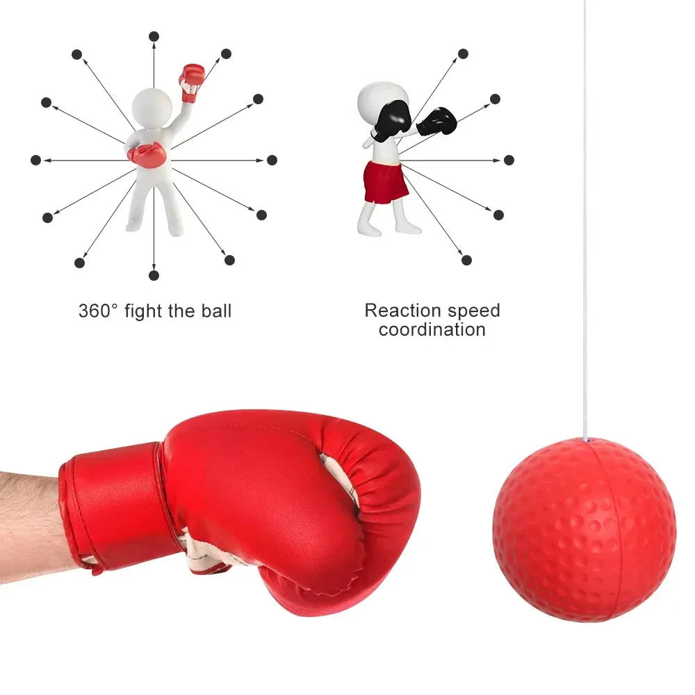 Head-Mounted Boxing Speed Ball - PU Punch Ball for MMA Sanda Training