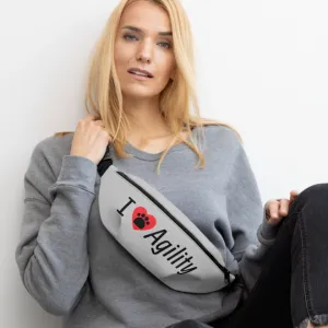 I Heart Agility Fanny Pack-Grey