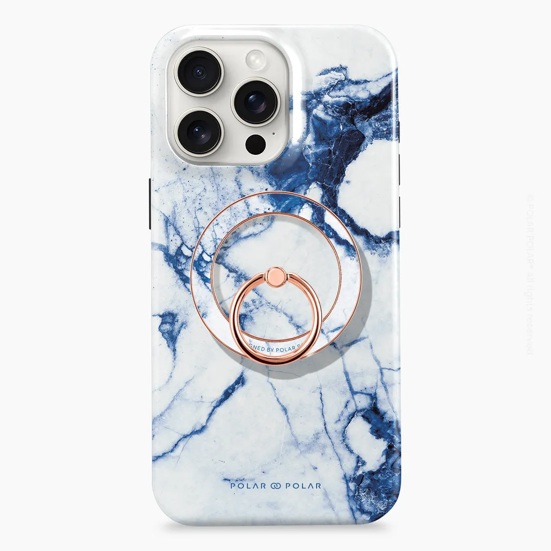 Indigo Vase - Rose Gold MagSafe Phone Grip and Ring Holder Stand