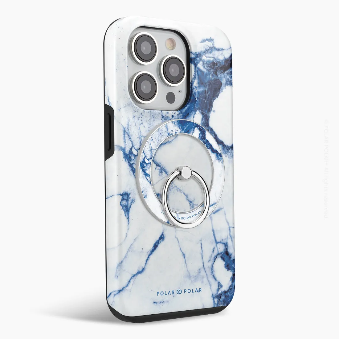 Indigo Vase - Silver MagSafe Phone Grip and Ring Holder Stand