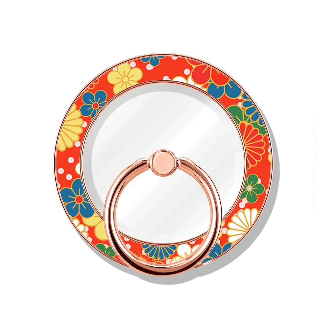 Japan Blossoms - Rose Gold MagSafe Phone Grip and Ring Holder Stand