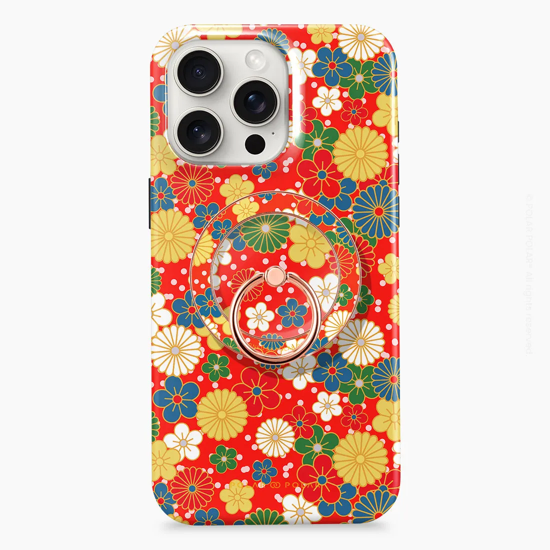 Japan Blossoms - Rose Gold MagSafe Phone Grip and Ring Holder Stand