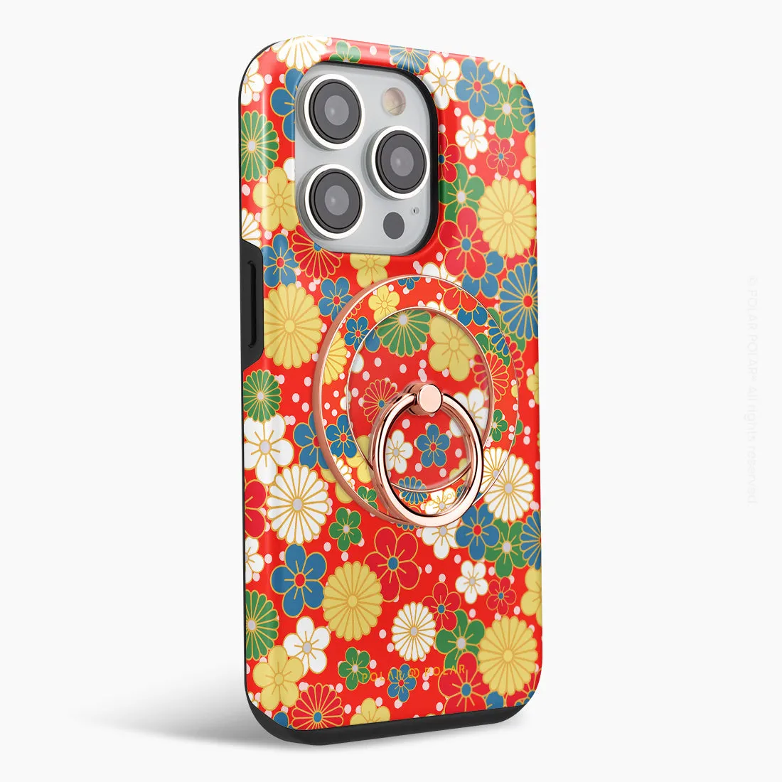 Japan Blossoms - Rose Gold MagSafe Phone Grip and Ring Holder Stand