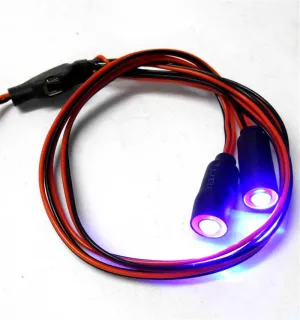 L-031RB 1/10 Scale Car Body Shell Angel Halo Ring 2 LED Red Blue Light Set JR