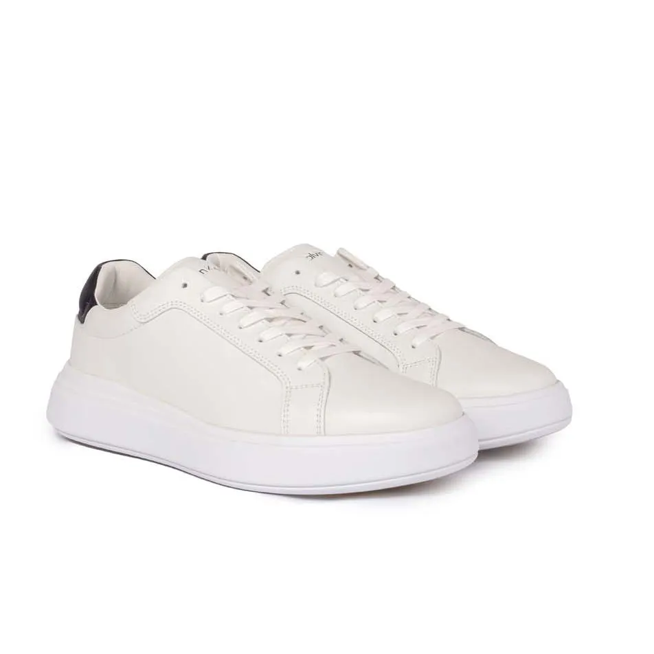 Lace-Up Leather Sneakers - White