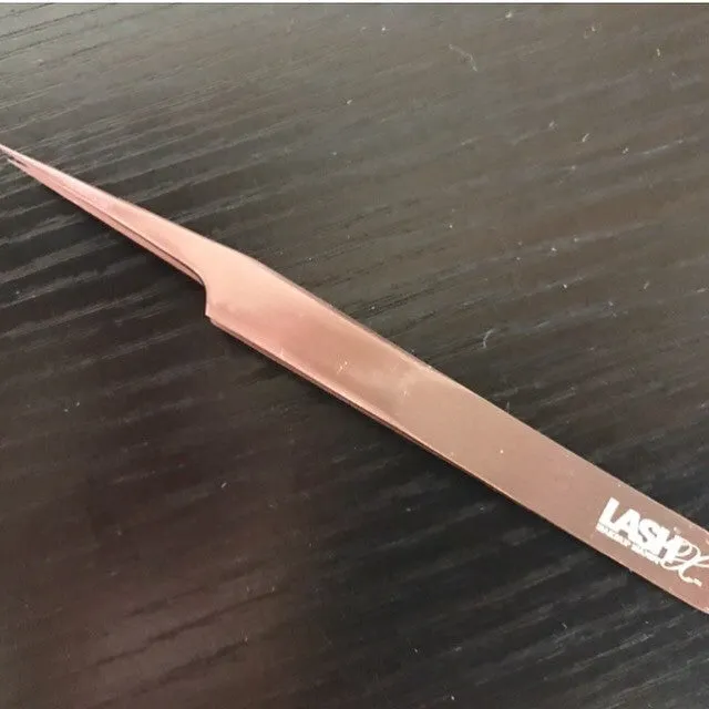 Lash Extension Curved Tweezer - Rose Gold