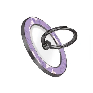 Lavender Lily - Black MagSafe Phone Grip and Ring Holder Stand