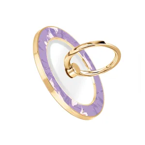 Lavender Lily - Golden MagSafe Phone Grip and Ring Holder Stand