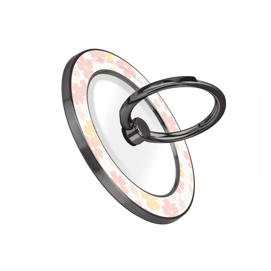 Light Pink Sakura - Black MagSafe Phone Grip and Ring Holder Stand