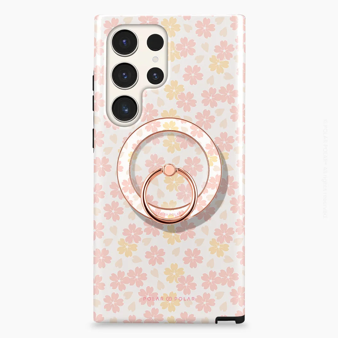 Light Pink Sakura - Rose Gold MagSafe Phone Grip and Ring Holder Stand
