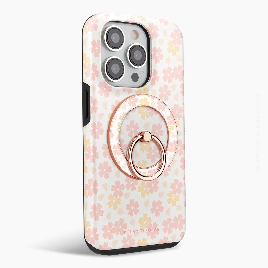 Light Pink Sakura - Rose Gold MagSafe Phone Grip and Ring Holder Stand