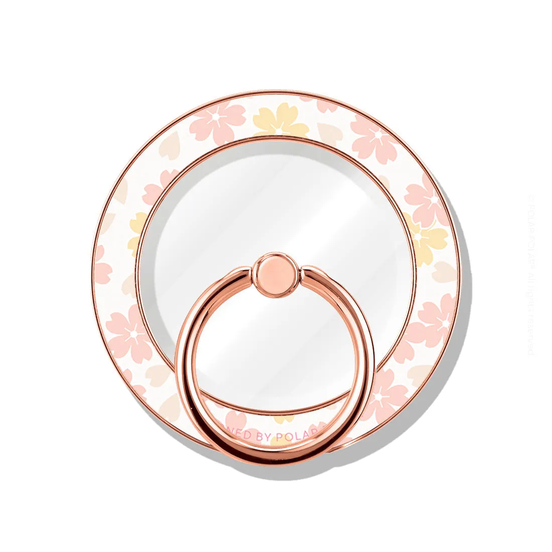 Light Pink Sakura - Rose Gold MagSafe Phone Grip and Ring Holder Stand