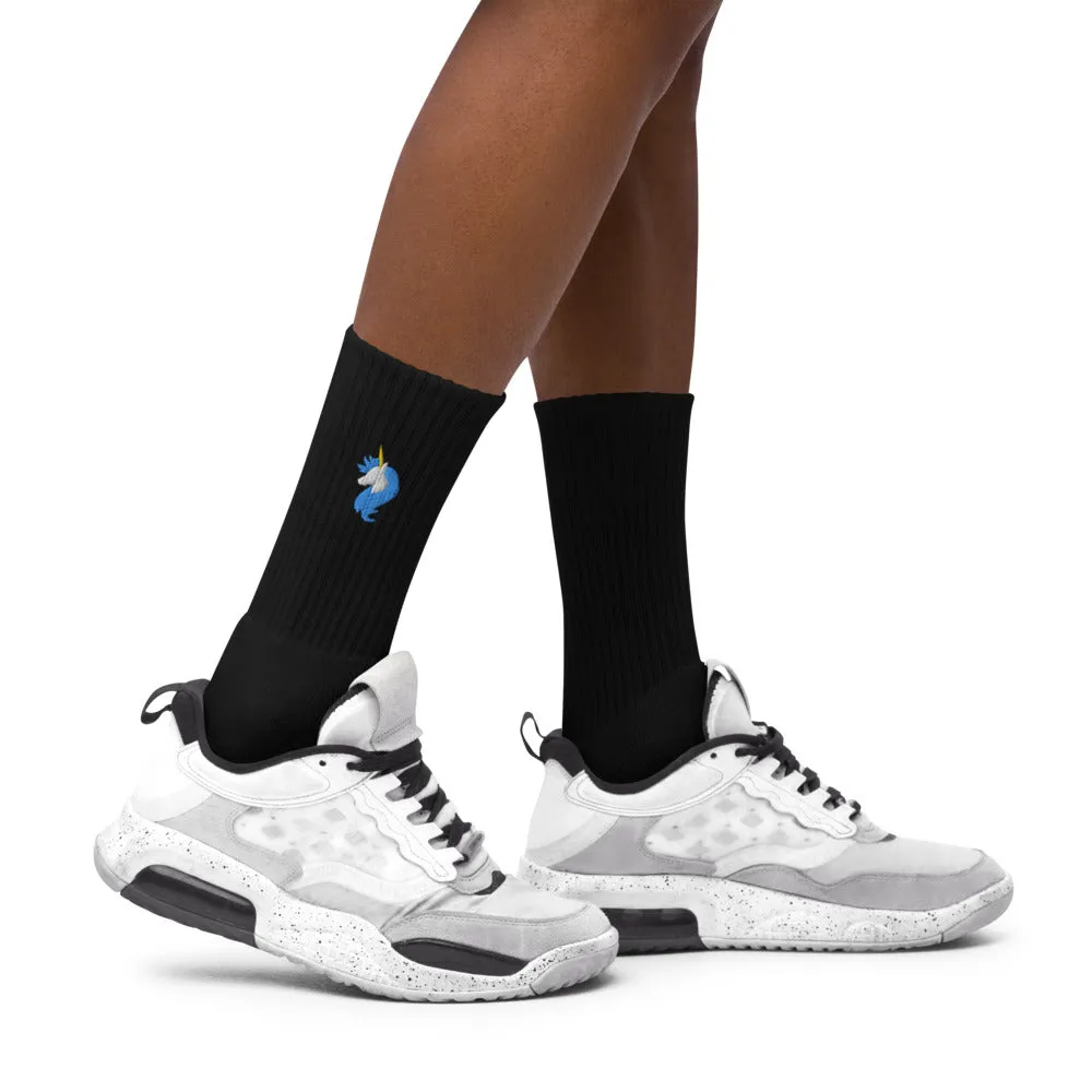 Logo Embroidered Socks by #unicorntrends