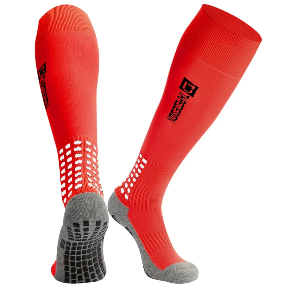 Long Football Socks with Silicone Suction Cup Grip