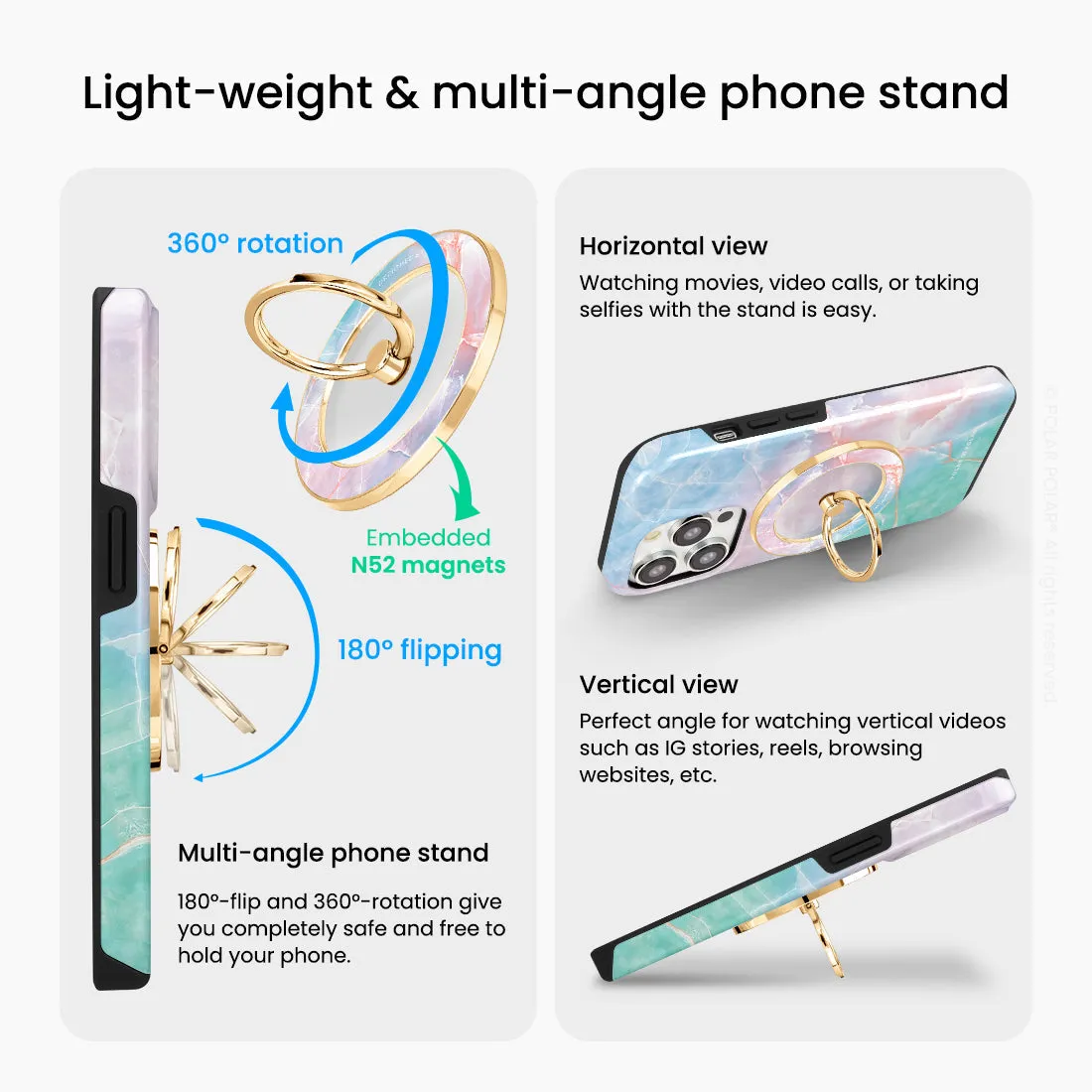 Magic Heaven - Golden MagSafe Phone Grip and Ring Holder Stand