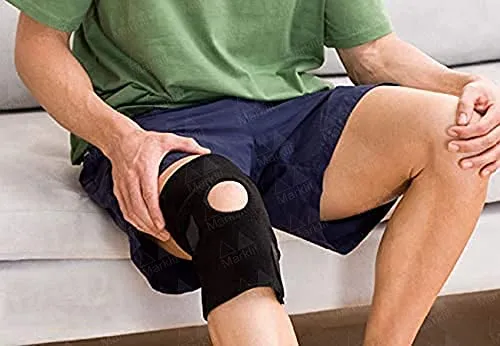 Marklif Adjustable Open Patella Knee Cap Support for Sports | Gym | Running | Arthritis | Joint Pain Relief for Men and Women (free size)