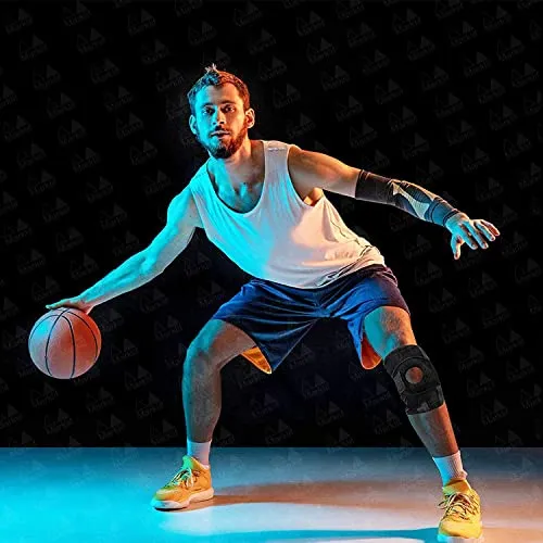 Marklif Adjustable Open Patella Knee Cap Support for Sports | Gym | Running | Arthritis | Joint Pain Relief for Men and Women (free size)