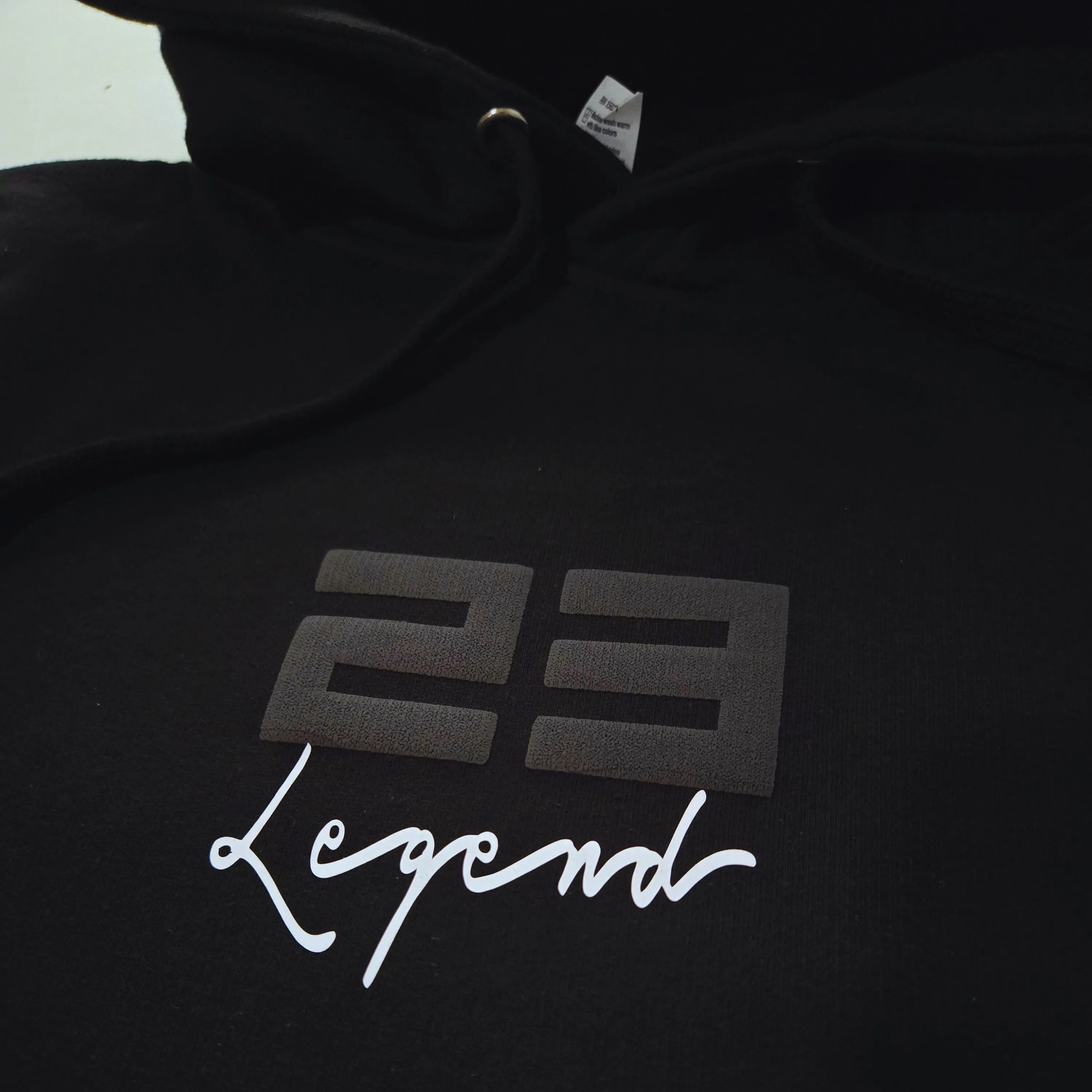 Men's '23 Legend' Black Ghosted Hoodie Joggers Black Sweatsuit To Match Air Jordan 13 Black Flint