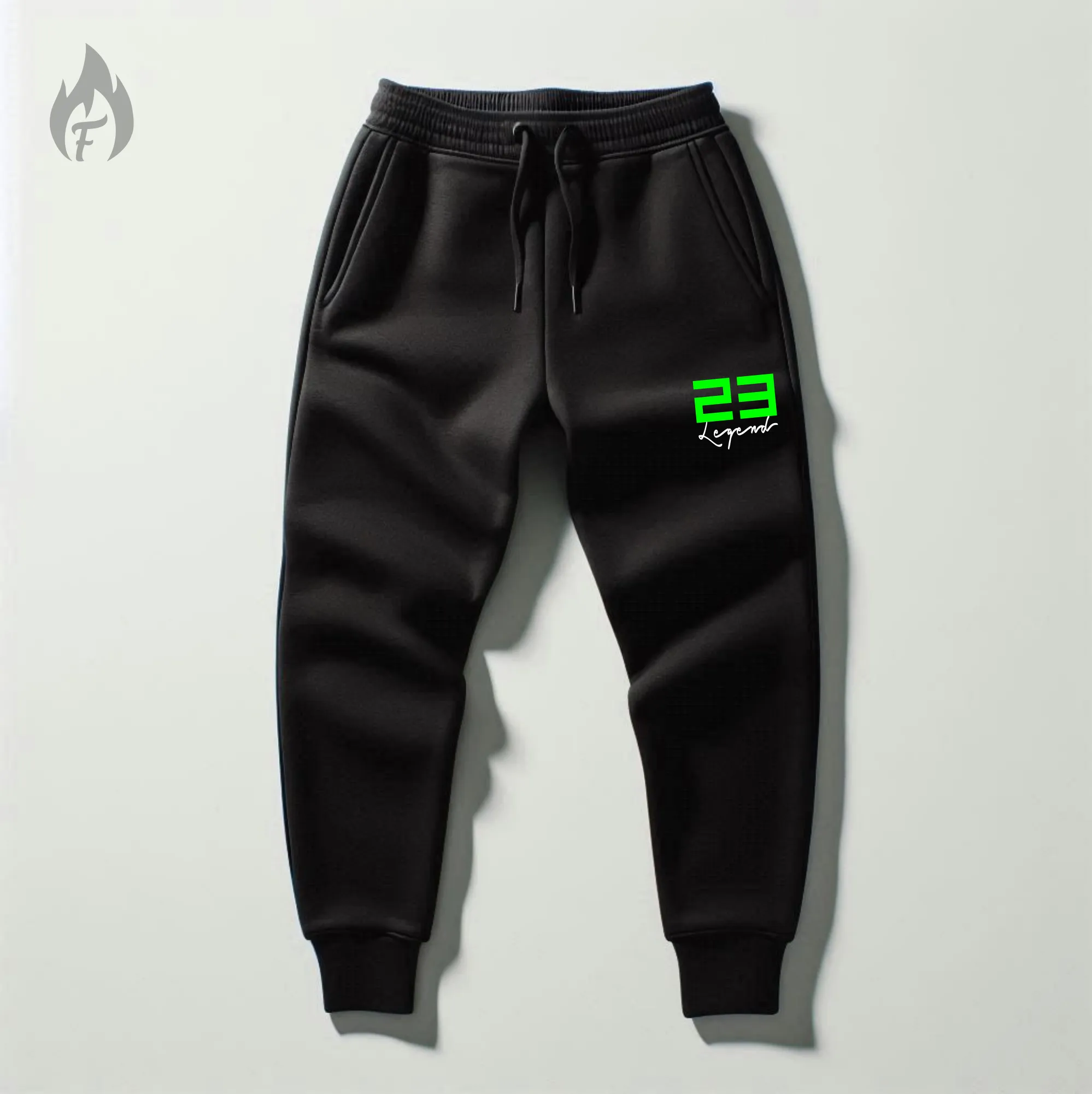 Men's 23 Legend Black Hoodie Joggers Sneaker Sweatsuit To Match Air Jordan Retro 6 Electric Green