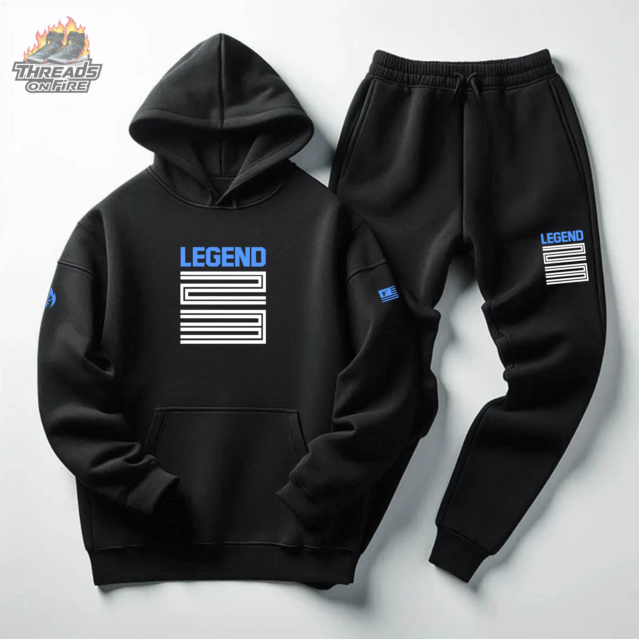 Men's Sneaker Hoodie & Joggers 23 Legend Sweatsuit To Match Air Jordan 11 Legend Blue