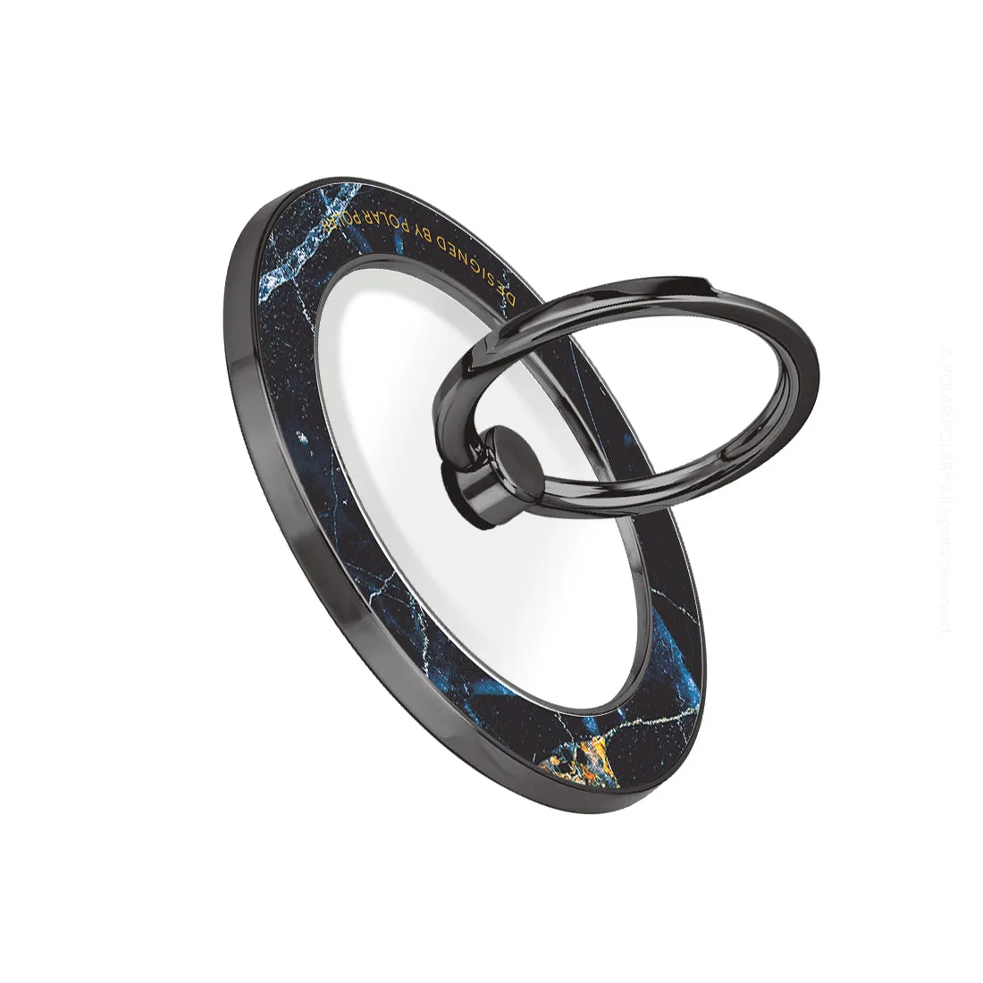Midnight Marble - Black MagSafe Phone Grip and Ring Holder Stand