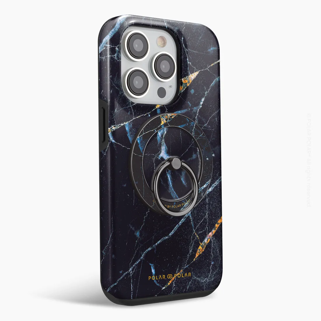 Midnight Marble - Black MagSafe Phone Grip and Ring Holder Stand