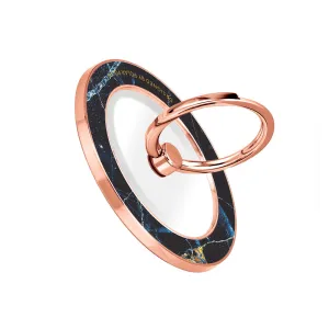 Midnight Marble - Rose Gold MagSafe Phone Grip and Ring Holder Stand