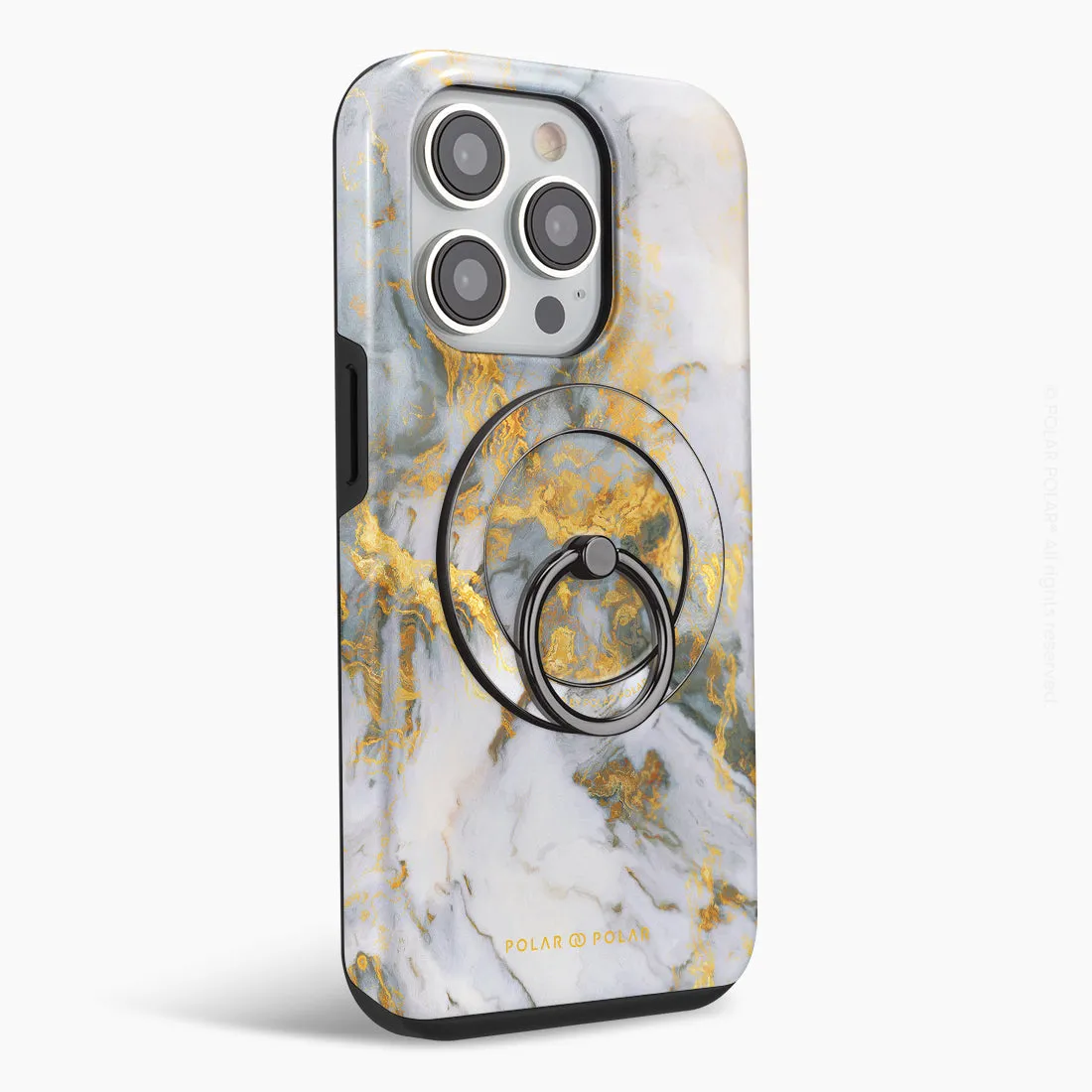Mist Marble - Black MagSafe Phone Grip and Ring Holder Stand