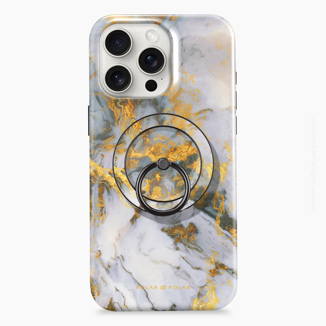 Mist Marble - Black MagSafe Phone Grip and Ring Holder Stand