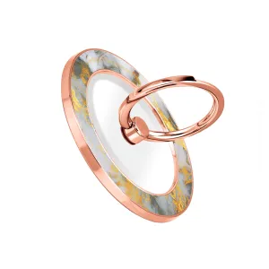 Mist Marble - Rose Gold MagSafe Phone Grip and Ring Holder Stand