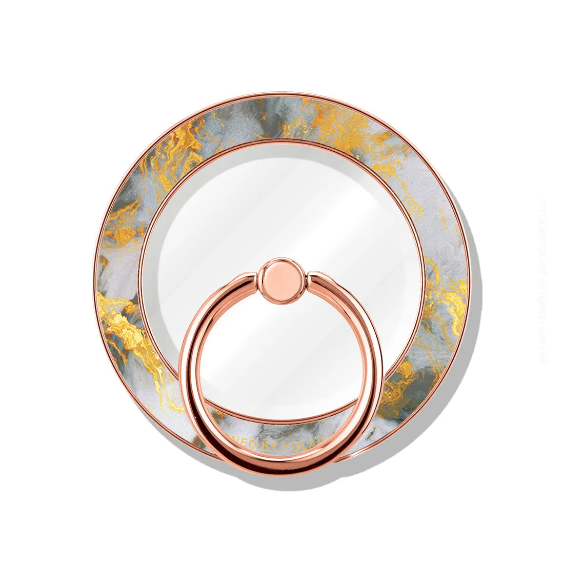 Mist Marble - Rose Gold MagSafe Phone Grip and Ring Holder Stand