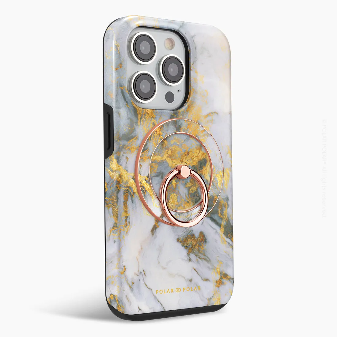 Mist Marble - Rose Gold MagSafe Phone Grip and Ring Holder Stand